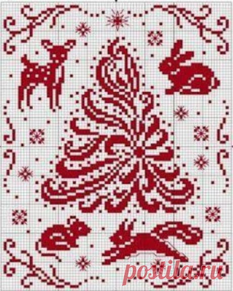 Вышивка - новогодние схемы