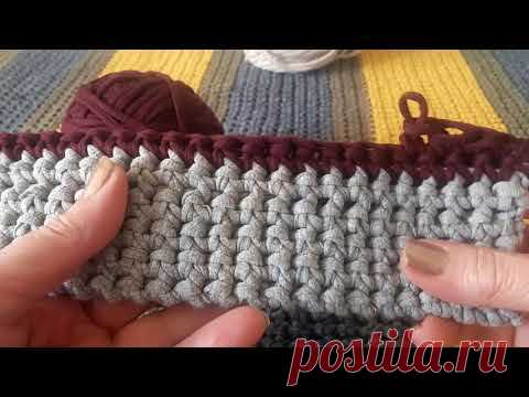 Коврик крючком из трикотажной пряжи
