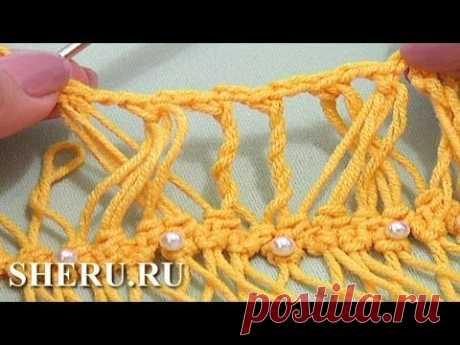 Hairpin Lace Crochet Pattern Урок 29 Обвязка края ленты