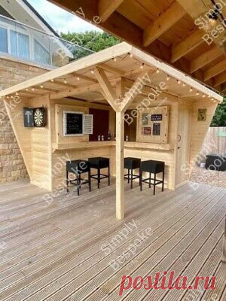 HIDEAWAY GARDEN BAR / SUMMER PARTY / MAN CAVE / SHELTER MADE TO MEASURE !  | eBay New style hideaway garden bar. can be made to any design / size. Price listed is for 3x3m (plus roof overhang). All buildings are supplied sectional enabling ease of construction for the general DIY market if required.