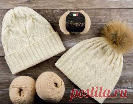 2 красивых узора для вязания шапок