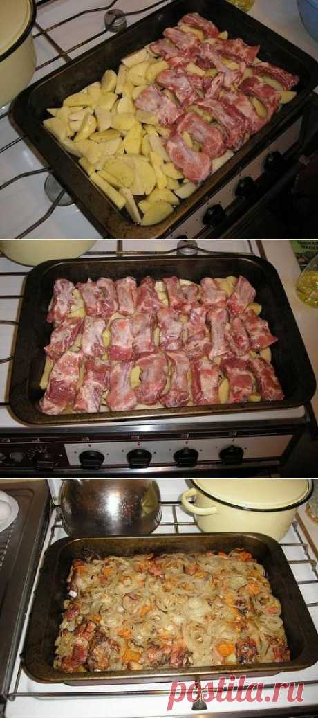 РЕЦЕПТЫ | Мясо с картошкой в духовке