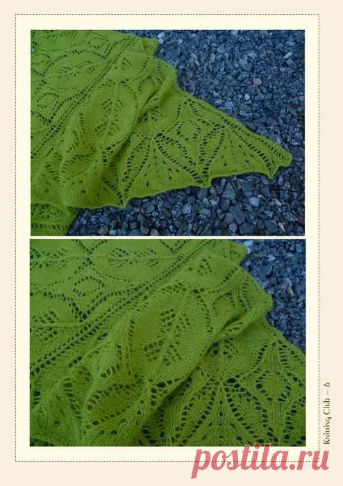 Соленый огурец" Pickled Cucumber Shawl by Soile Peltokangas