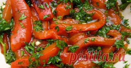 Потрясающая заготовка на зиму: болгарский перец с чесноком Пряно, вкусно, красиво!