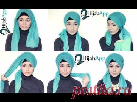 HIJAB APP | Turban Tutorial | Side V Wrap Round