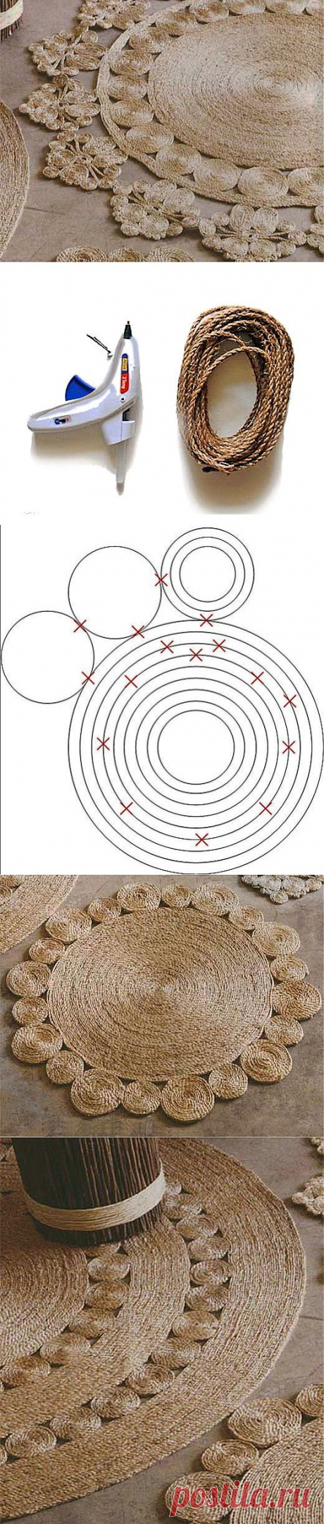 (+1) тема - Коврики из сизалевой веревки | Очумелые ручки