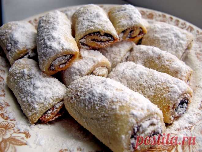 Печенье рулетики с джемом