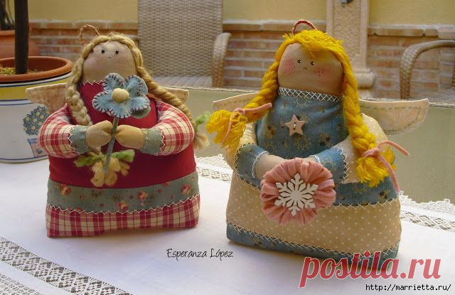 Текстильные подвески АНГЕЛОЧКИ. Выкройка