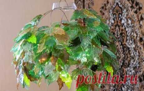 Люстра из пластиковых бутылок