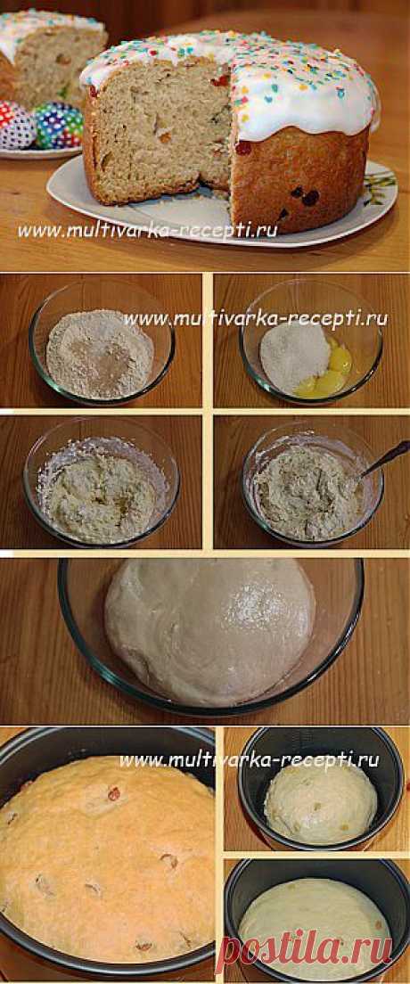 Пасхальный кулич на желтках в мультиварке |