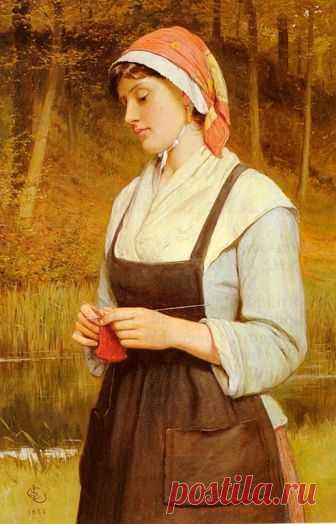 lidderdale-charles-sillem-knitting.jpg (492×768)