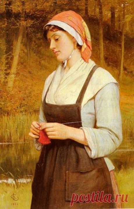 lidderdale-charles-sillem-knitting.jpg (492×768)