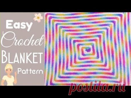 Спиральное одеяло крючком 🧶 Простое детское одеяло крючком на спирали 🌈 Picasso Blanket