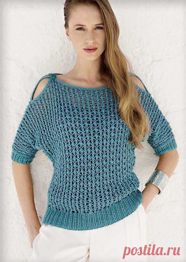 Lana Grossa NETZPULLI Cotofine/Linarte - FILATI CLASSICI No. 5 - Modell 10 | FILATI.cc WebShop