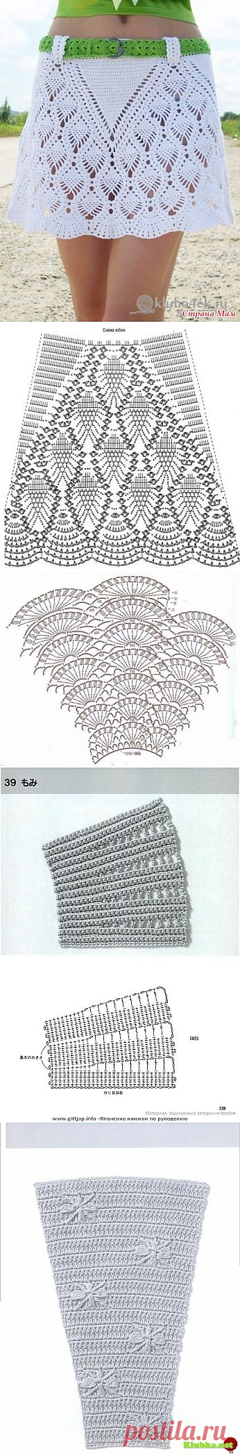 КЛИНЬЯ для юбок и круглых КОКЕТОК. КРЮЧОК. Часть 1..