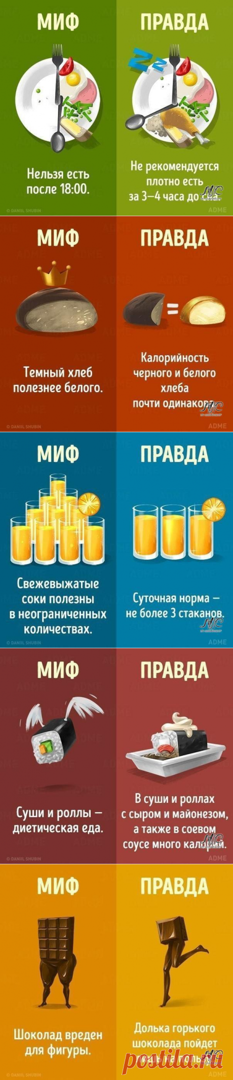 Мифы о здоровом питании, в которые пора перестать верить!