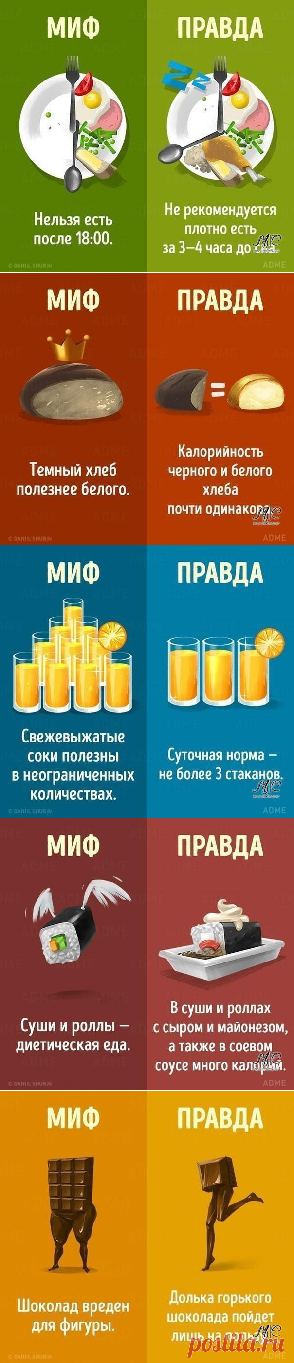 Мифы о здоровом питании, в которые пора перестать верить!