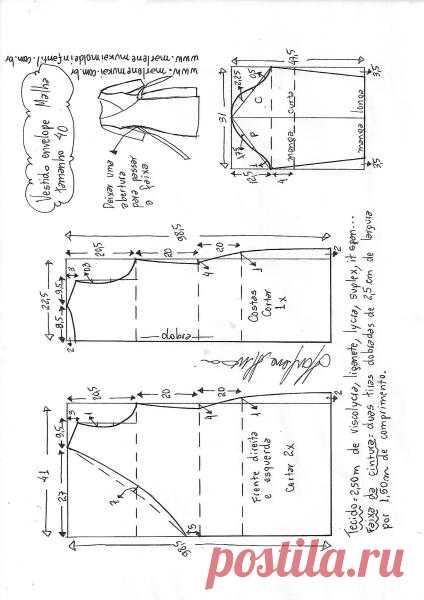 Vestido envelope para malha | DIY - molde, corte e costura - Marlene Mukai