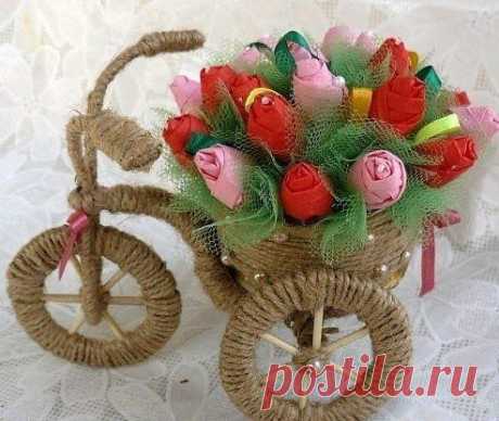Цветочный велосипед