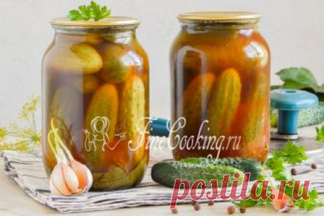 Огурцы с кетчупом на зиму Сегодня заготовим очень вкусные маринованные огурцы на зиму в литровых банках - с кетчупом.