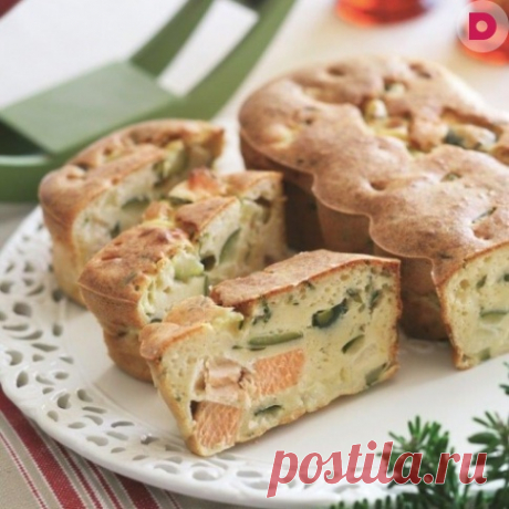 Рыбный кекс с кабачками, рецепт приготовления