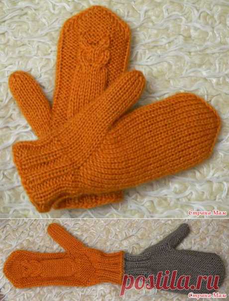 Двойные рукавички СОВЫ - Вязание - Страна Мам