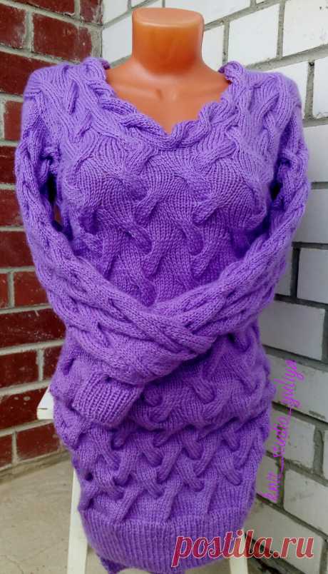 платье &quot;Сиреневый туман&quot; #knit_studio_yuliya #спицами #платьесвитер #одеждаручнойработы #fashiondesighn #одежда #moda #style #вяжутнетолькобабушки #люблювязать #хобби #knit #knitting #сиреневыйтуман #вязаниеназаказ #трикотаж #хендмейд #handmade