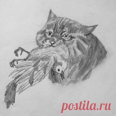 Кот 1995 г. (карандаш)