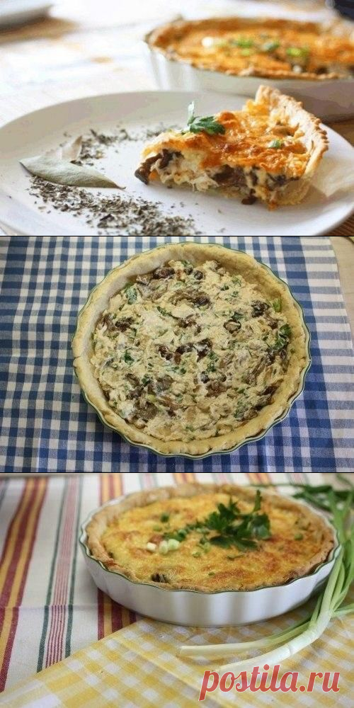 Пирог с жульеном открытый