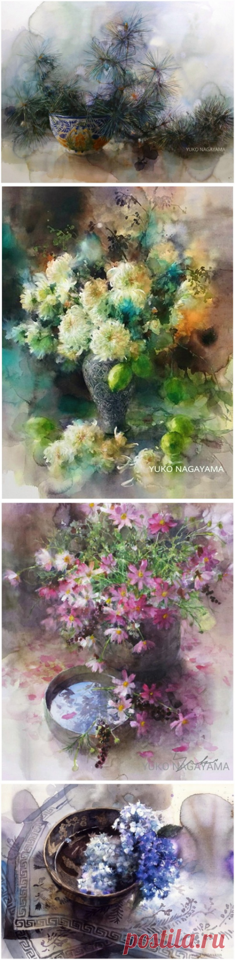 Акварельная живопись Yuko Nagayama