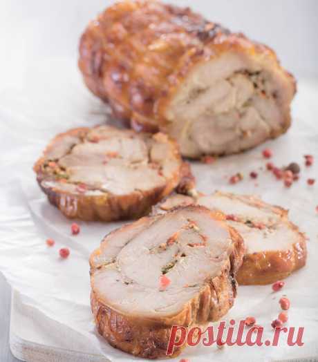 Рецепт куриного рулета с начинкой.