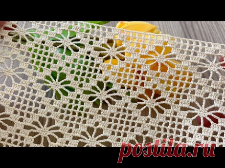 How to Make an Incredibly Beautiful Diamond and  Needle Crochet Blouse, Runner and Curtain Pattern