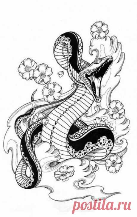 15+ Traditional Japanese Snake Tattoo Designs | PetPress