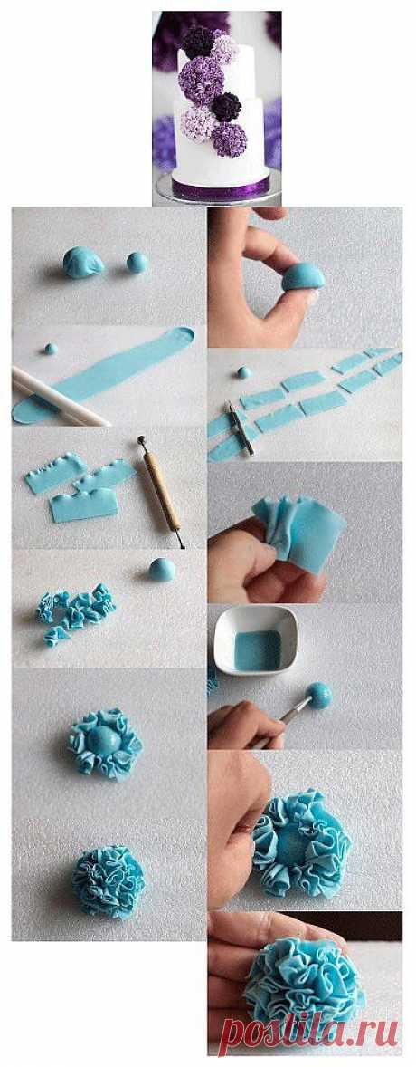 Pompom. It is created by ... | Cake Tutorials, Templates, Toppers &amp; I…