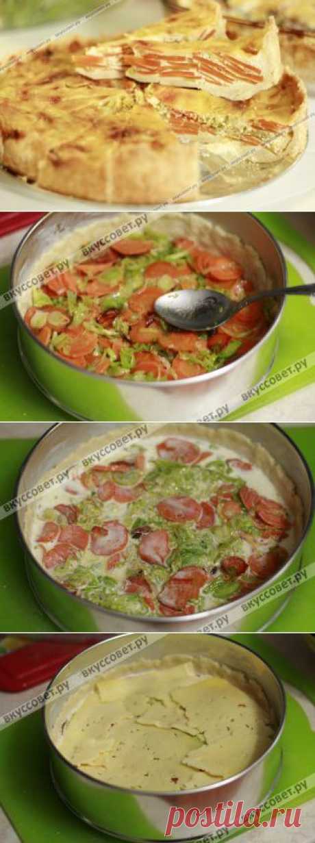 Киш с луком пореем и морковью пошаговый рецепт с фото