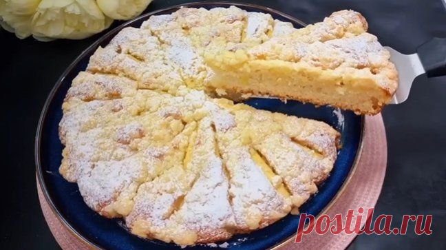 Пирог с яблоками на каждый день, который в несколько раз проще и намного вкуснее шарлотки | SUPER... Пирог получается невероятно нежным и вкусным. Все отмечают, что намного вкуснее обычной шарлотки.