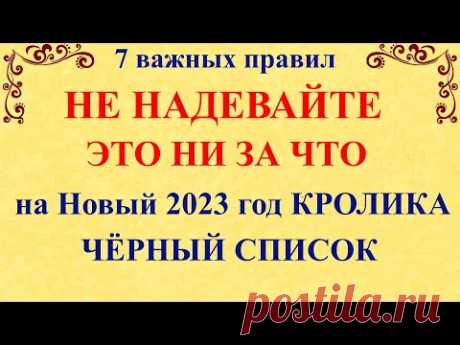 Что нельзя надевать Новый год 2023 Кролика. 7 важных правил, в чем встречать Наступающий Год Кролика