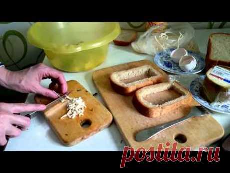 Омлет Рецепт с сыром и хлебом Что как приготовить омлет на завтрак блюда из яиц быстро вкусно - YouTube