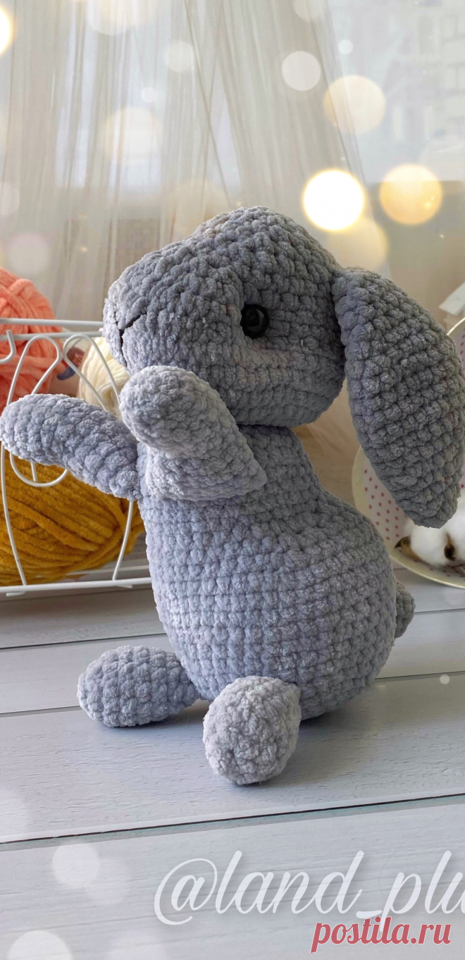 PDF Кролик Лёля крючком. FREE crochet pattern; Аmigurumi animal patterns. Амигуруми схемы и описания на русском. Вязаные игрушки и поделки своими руками #amimore - плюшевый кролик, заяц, зайчик, зайчонок, зайка, крольчонок из плюшевой пряжи.