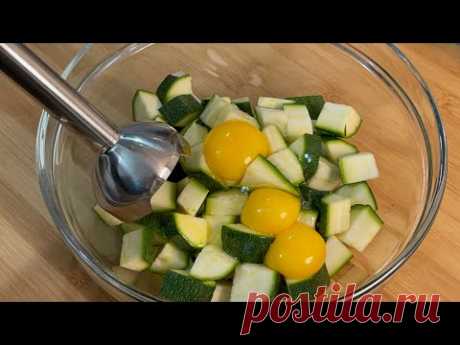смешать яйца с кабачками, вкусный рецепт готов за считанные минуты! Асмр № 159