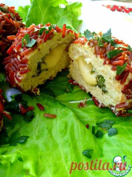 Паровые куриные котлетки в шубке из риса - кулинарный рецепт