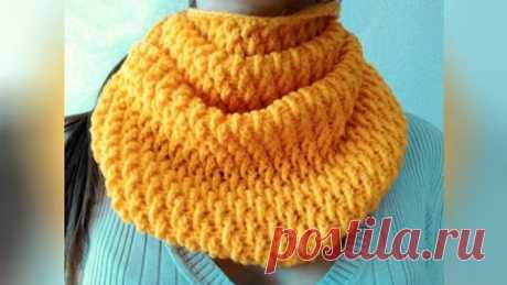 Шарф крючком, для начинающих. How to crochet a scarf