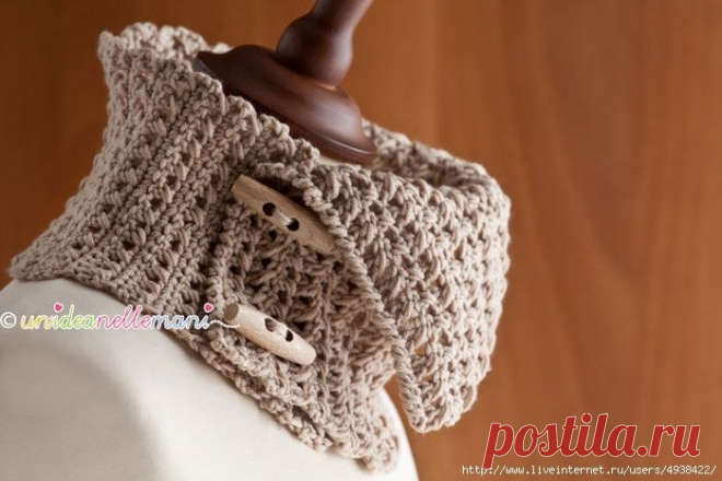 Снуд "Scaldacollo Merino" крючком.