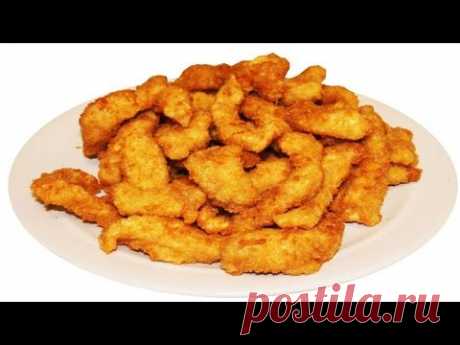 Как приготовить куриную грудку в кляре. | How to cook chicken breast in batter.