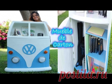 MUEBLE DE CARTÓN VOLKSWAGEN CALIFORNIA ★ DIY ★ Mery   - CARDBOARD FURNITURE VOLKSWAGEN CALIFORNIA