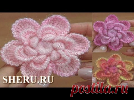 Красивые цветочки крючком