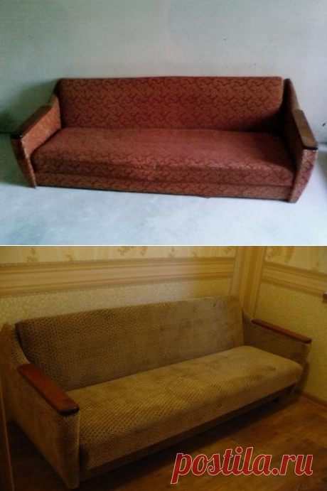 Перетяжка старого дивана своими руками