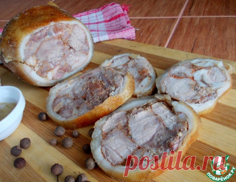 Ветчина из свиной рульки с паприкой и чесноком – кулинарный рецепт