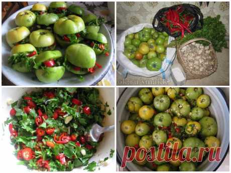 Вкусные рецепты: Зеленые соленые помидоры (грузинская кухня)