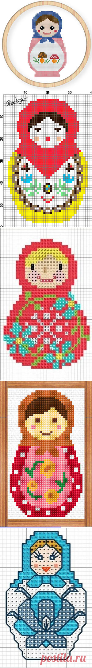 無料図案 マトリョーシカ 刺繍 クロスステッチ ﾌﾘｰﾁｬｰﾄ集 Naver まとめ Vyshivka Postila